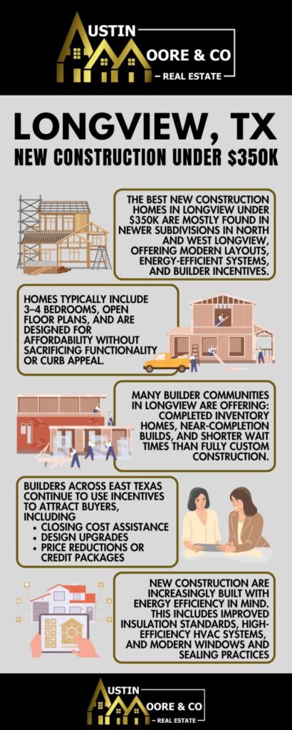 Longview, TX New Construction Under $350k (2026 Market Watch)