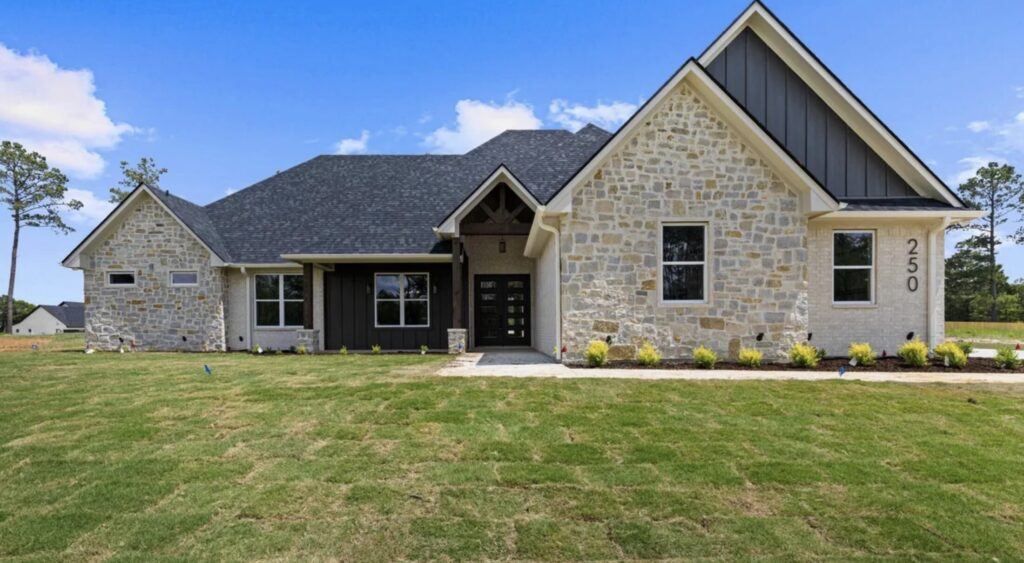 Just reduced luxury new construction home at 250 Cottonwood Circle in Southern Pines Longview Texas listed by Austin Moore & Company Real Estate